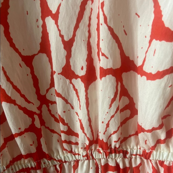 fig and flower Coral and White Printed Midi Dress - Picture 3 of 4